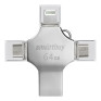 Флэш-диск SmartBuy 64GB USB 3.0 MC15 Metal Quad (Lightning+microUSB+TypeC