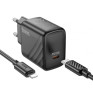 Адаптер сетевой с кабелем Type-C - Type-C PD30W Hoco CS22A