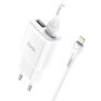 Адаптер сетевой с кабелем USB - lightning 2.4A Hoco C88A