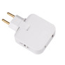 Разветвитель на 2 розетки,1*USB,1*Type-C,без заземл.,16А, белый Фаzа FAS-2AC-wh (до 2500Вт, поворот)