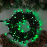 Уличная гирлянда "Нить" 500LED, 44м, зеленая, (матов), чер.шнур, 8 реж., до -30