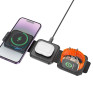 Беспроводное З\У Hoco CQ4 Unique Magnetic 3-in-1, 15Вт, черное
