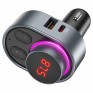 MP3 FM модулятор автомоб. Hoco E72 Alegria (Bluetooth, 2*USB, PD, дисплей)