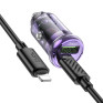 Адаптер автомобильный USB + Type-C 3А QC3.0 18W + PD30W Hoco Z53A