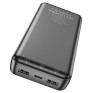 Внешний аккумулятор 20000mAh Hoco J100A (in - T,M/out - 2U) черный