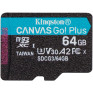 Карта памяти microSDHC Kingston 64Gb Class10 CanvasGo U3 V30 A2 без адапт