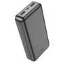 Внешний аккумулятор 20000mAh Hoco J100A (in - T,M/out - 2U) черный