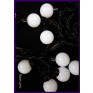 Уличная гирлянда "Шарики матовые" 100LED, 8м, тёпл.белая, чер.шнур