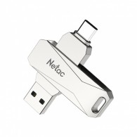Флэш-диск Netac 64GB USB 3.0 U782С Dual (USB 3.0/3.1+TypeC) серебристый