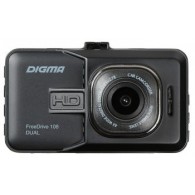 Видеорегистратор Digma 108 DUAL (2 камеры, 1080 x 1920, 140°, microSD до 32Gb)