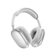 Гарнитура Bluetooth Hoco W35 Air (полноразм., microSD, 400mAh, 45h) серебро