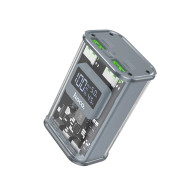 Внешний аккумулятор 10000mAh Hoco J105 (in - L,T,M/out - 2U,T) дисплей, серый