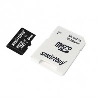 Карта памяти microSDHC SmartBuy 64Gb Class 10 PRO U3 с адапт. (SDXC)