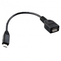 Адаптер OTG USB(гнездо) - microUSB Glossar (10 см) (25362)