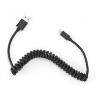 Кабель USB- lightning SmartBuy 1м спираль (iK-512sp)