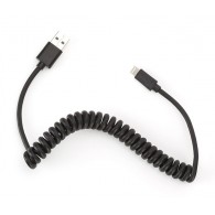 Кабель USB- lightning SmartBuy 1м спираль iK-512sp