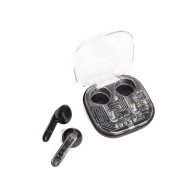 Гарнитура Bluetooth IBomb Dazz TWS (до 5 часов) черная / прозрачная