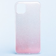 Чехол для iPhone 12 / 12 Pro Glamour розовый/серебро (119278)