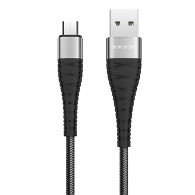 Кабель USB - microUSB 1м Borofone BX32  2,4А/12W, нейлон, черный