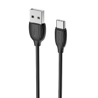Кабель USB - Type-C 1м Borofone BX19  3А/18W, ПВХ, черный