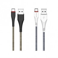 Кабель USB- Type-C Borofone BX25 1м 3А нейлон