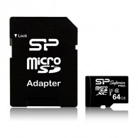 Карта памяти microSDHC Silicon Power 64Gb Superior UHS-I U3 A1 с адапт