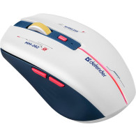 Мышь Defender MM-282 Dila беспроводная, игровая, бел+син, RGB, встр. АКБ 52282
