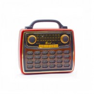 Радиоприемник FP-235 (Fm/USB/microSD/BT) красный EPE (19х18х8см)