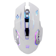 Мышь беспроводная SmartBuy SBM724AGW игровая, белая, RGB, встр.АКБ, БЕЗЗВУЧ.
