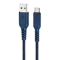 Кабель USB - Type-C 1м Hoco X59 3А/18W, ткань, синий Кабель USB - Type-C 1м Hoco X59 3А/18W, ткань, синий