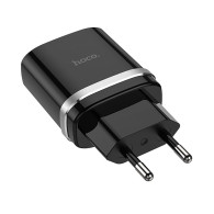 Адаптер сетевой USB 3A/18W QC3.0 Hoco C12Q, черный Адаптер сетевой USB 3A/18W QC3.0 Hoco C12Q, черный