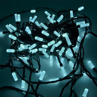 Гирлянда "Нить. Лучики" 100LED, бирюзов., 10м, т-зел.шнур Funray