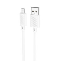Кабель USB - microUSB 1м Hoco X88  2,4А/12W, ПВХ, белый
