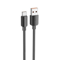 Кабель USB - Type-C 1м Hoco X96  6А/100W, ПВХ, черный