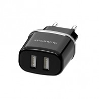 Адаптер 220V->2*USB 2.4A Borofone BA25A