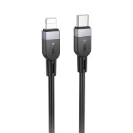 Кабель Type-C - lightning 1м Hoco X109  3A PD27W, силикон, черный