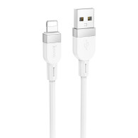 Кабель USB - lightning 1м Hoco X109  2.4А/12W, силикон, белый