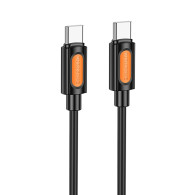 Кабель Type-C - Type-C 1м Borofone BX114  3А PD60W, силикон, черный