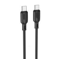 Кабель Type-C - Type-C 1м Borofone BX113  3А PD60W, силикон, черный