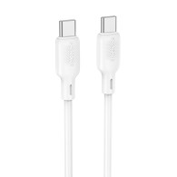 Кабель Type-C - Type-C 1м Borofone BX113 3А PD60W, силикон, белый Кабель Type-C - Type-C 1м Borofone BX113 3А PD60W, силикон, белый