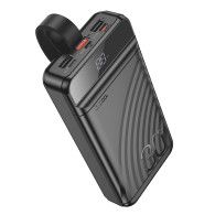 Внешний аккумулятор 30000mAh Hoco J123B (in - L,T,M/out - U,T) черный
