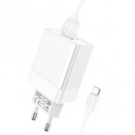 Адаптер сетевой с кабелем USB - microUSB 3A QC3.0 Borofone BA47A