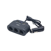 Разветвитель в авто на 3 устройства + 2USB + Type-C, 120W, Olesson 2011