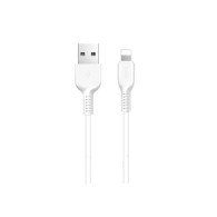 Кабель USB - lightning Hoco X20 1м 2,4А/12W ПВХ, белый