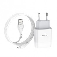 Адаптер сетевой с кабелем USB - microUSB 2.4A Hoco C73A