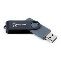 Флэш-диск SmartBuy 4GB USB 2.0 Twist черно-серый