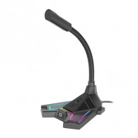 Микрофон Defender Pitch GMC 200, LED игровой, настольный, кабель 1,5м (64620)