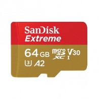 Карта памяти microSDHC SanDisk 64Gb Class 10 Extreme A2 160MB/s с адапт.