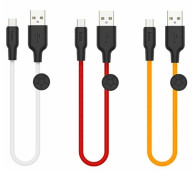 Кабель USB - Type-C Hoco X21 Plus 25см 3А силикон