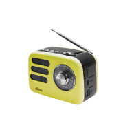 Радиоприемник Ritmix RPR-033 (Fm/BT/USB/microSD/акб.18650) лимонный(14х8х9,5см)